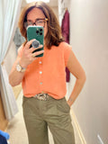Sleeveless Summer Knit - Papaya