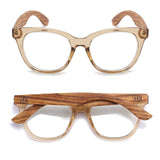 LILA GRACE CHAMPAGNE Wooden Blue Light Blocking Magnifying Reader +2.5