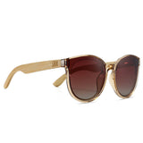 BELLA CHAMPAGNE -  Sunglasses l Wooden Polarised Sunglasses l Brown Graduated Lens l White Maple Arms