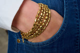 Saffron Gold Bead Stretch Bracelet