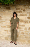 Yaya Vest top ~ Army Green