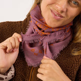 Small scarf in 100% wool Sacha - Mauve