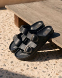 Flat Sandal Aqua Buye Black Gray