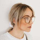 LILA GRACE CHAMPAGNE - Wooden Magnifying Blue Light Blocking Readers +1.5