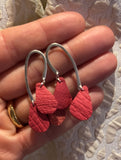 Salsa mini drop earrings ~ hot coral
