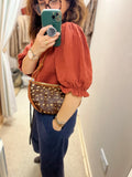 Handmade leather bag Medialuna Bambi