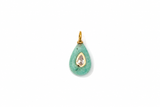Fleurette Amazonite Charm Gold