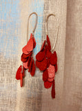 Salsa drop earrings ~ Hot Coral