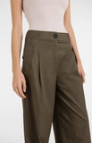 Yaya Cargo Wide leg trousers ~ Army Green