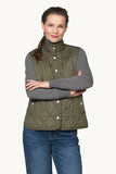 Ilse Jacobsen Beat01 Quilted Vest ~ Army Green