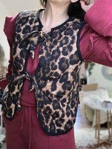 Marta de Chateau Leopard Quilted Waistcoat