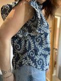 Cielo Embroidered Denim top