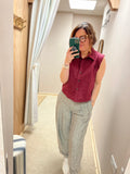 Everyday Style Story ~ Luna Sleeveless Shirt ~ Linen Bordeaux