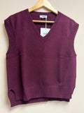 Sleeveless V-Neck Knit - Plum
