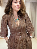 Everyday Style Story ~ Emma Midi Dress ~ coffee stripe