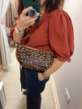 Handmade leather bag Medialuna Bambi