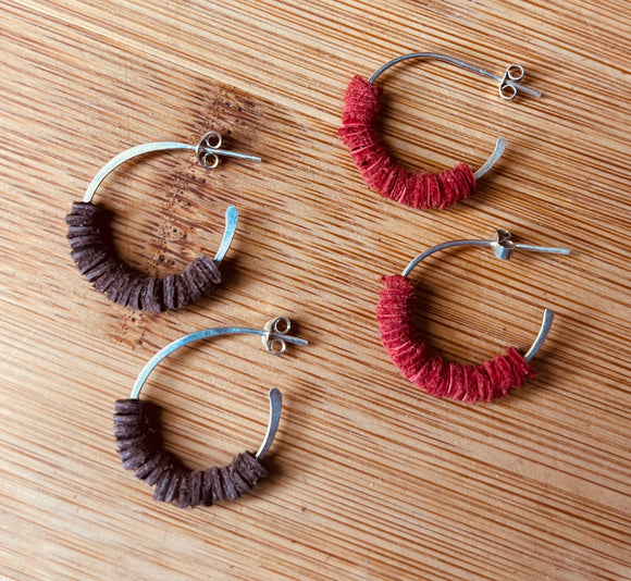 Bachata hoop earrings ~ Cafe