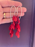 Salsa drop earrings ~ Rojo