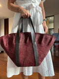 ESS Nariño hand woven Palm Tote ~ Vino & Cafe