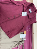 Everyday Style Story ~ Luna Sleeveless Shirt ~ Linen Bordeaux