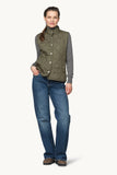 Ilse Jacobsen Beat01 Quilted Vest ~ Army Green