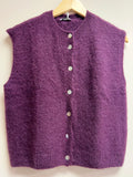 Sleeveless Autumn Knit - Plum