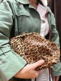 ESS Almeja Leather Clutch ~ Leopard