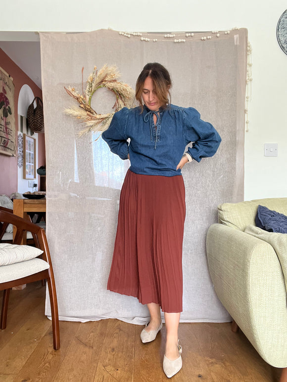 Grace & Mila Plisse Pleated Skirt