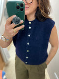 Sleeveless Summer Knit - Navy