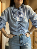 Everyday Style Story ~ Elisa Top with collar ~ Gingham Azul