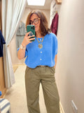 Puff sleeve Summer Knit - French Blue