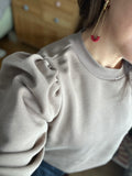 Everyday Style Story Chapter9 ~ Marisa Puff Sleeve Sweatshirt ~ Mushroom