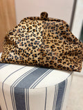 ESS Almeja Leather Clutch ~ Leopard