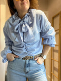 Everyday Style Story ~ Elisa Top with collar ~ Gingham Azul
