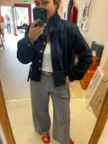 Aurora Stand up Collar Twill Jacket ~ Navy