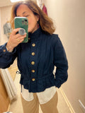 Aurora Stand up Collar Twill Jacket ~ Navy