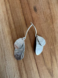 Handmade 2 Leaf Stud Earrings