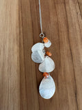 Handmade Pendant with 5 drop leaves - Carnelian
