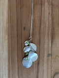 Handmade Pendant with 5 drop leaves - Peridot