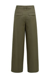 Yaya Cargo Wide leg trousers ~ Army Green
