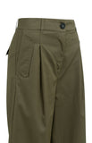 Yaya Cargo Wide leg trousers ~ Army Green