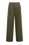 Yaya Cargo Wide leg trousers ~ Army Green