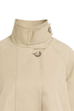Yaya A-line Cape Trench coat ~ Grey Green