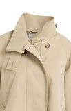 Yaya A-line Cape Trench coat ~ Grey Green