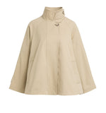 Yaya A-line Cape Trench coat ~ Grey Green