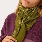 100% Wool Scarf Louise - Khaki