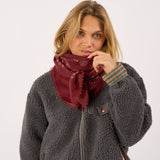 100% wool scarf Louise - Bordeaux