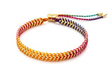 Iztac Tropical Ombré Gold Woven Bracelet SS