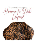 ESS Almeja Hermanita Leather Clutch ~ Leopard