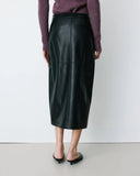 Grace & Mila Aenor Faux Leather Skirt ~ Noir